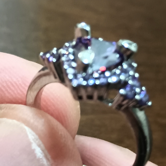 Prized Amethyst Transparent Intense, Women's Wedding Rings, Purple Sz 6.75 - Picture 6 of 6